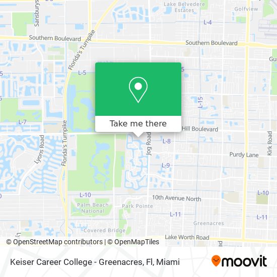 Mapa de Keiser Career College - Greenacres, Fl