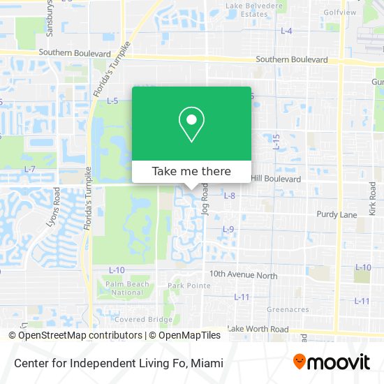 Center for Independent Living Fo map