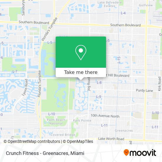 Crunch Fitness - Greenacres map