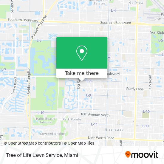 Tree of Life Lawn Service map