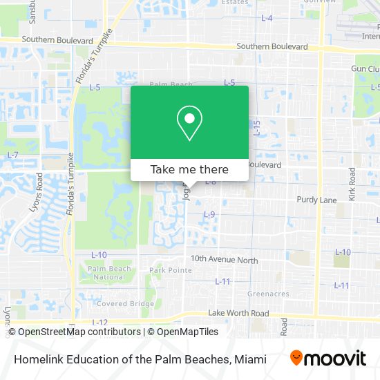 Homelink Education of the Palm Beaches map