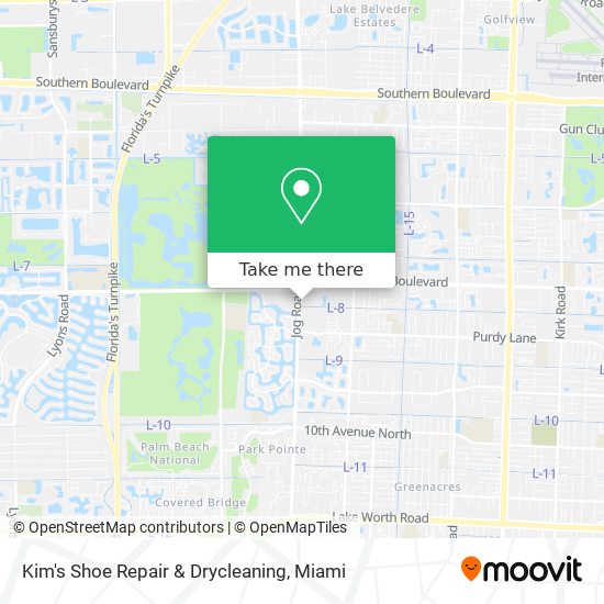 Mapa de Kim's Shoe Repair & Drycleaning