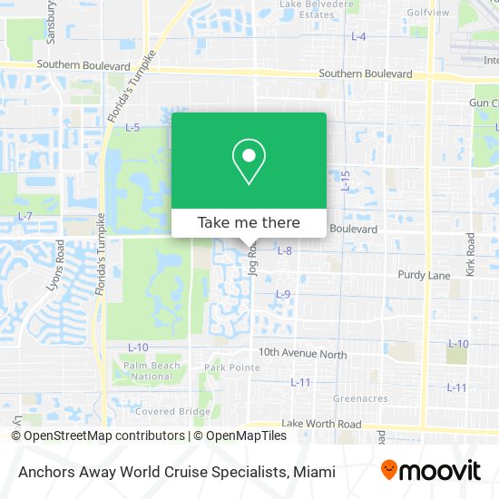 Anchors Away World Cruise Specialists map