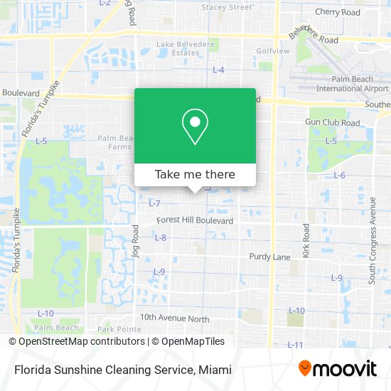 Mapa de Florida Sunshine Cleaning Service