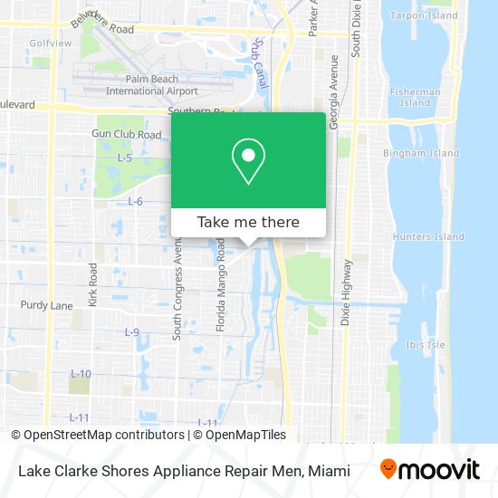 Mapa de Lake Clarke Shores Appliance Repair Men