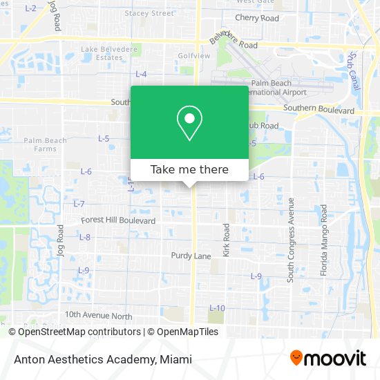 Mapa de Anton Aesthetics Academy