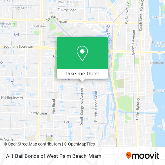 A-1 Bail Bonds of West Palm Beach map