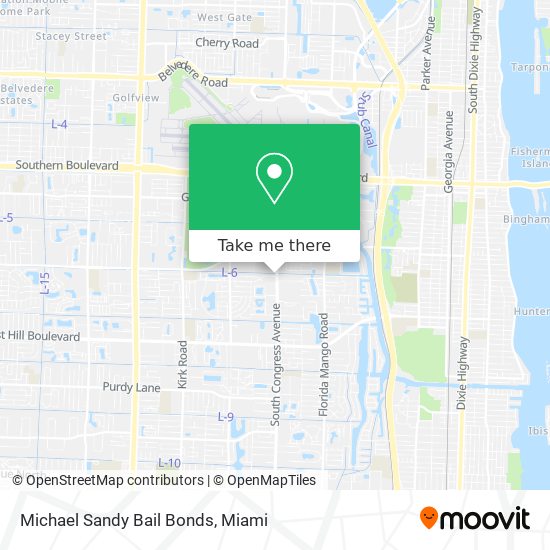 Michael Sandy Bail Bonds map