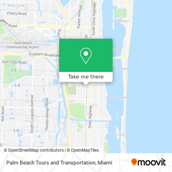 Mapa de Palm Beach Tours and Transportation
