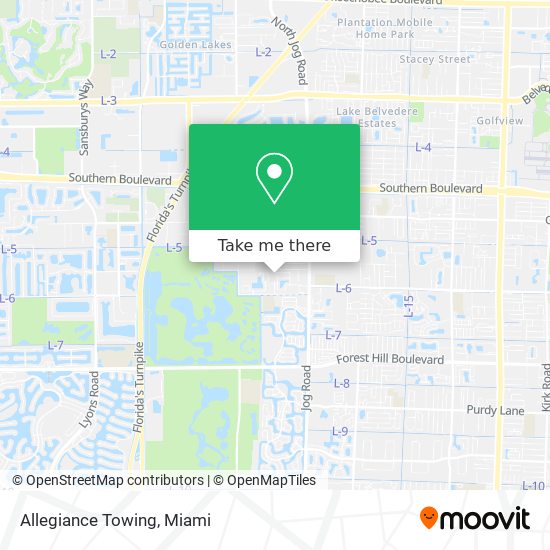 Allegiance Towing map