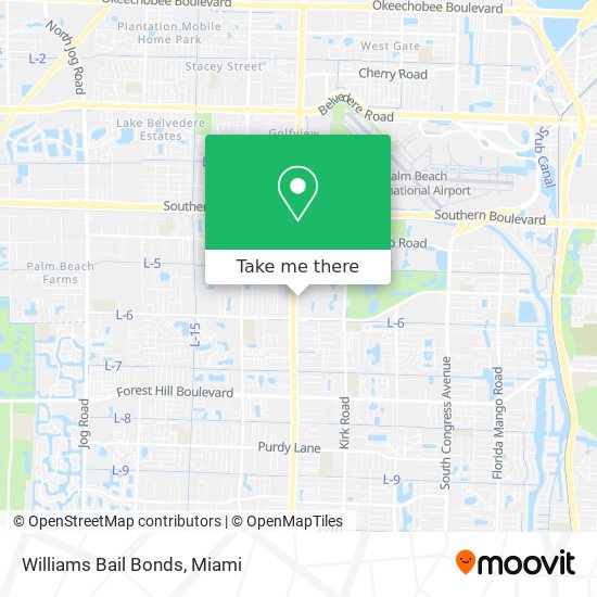 Mapa de Williams Bail Bonds