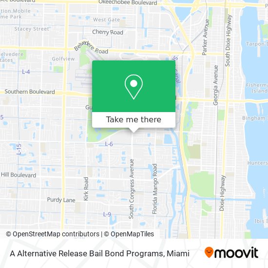 A Alternative Release Bail Bond Programs map