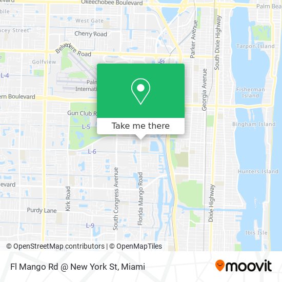 Mapa de Fl Mango Rd @ New York St