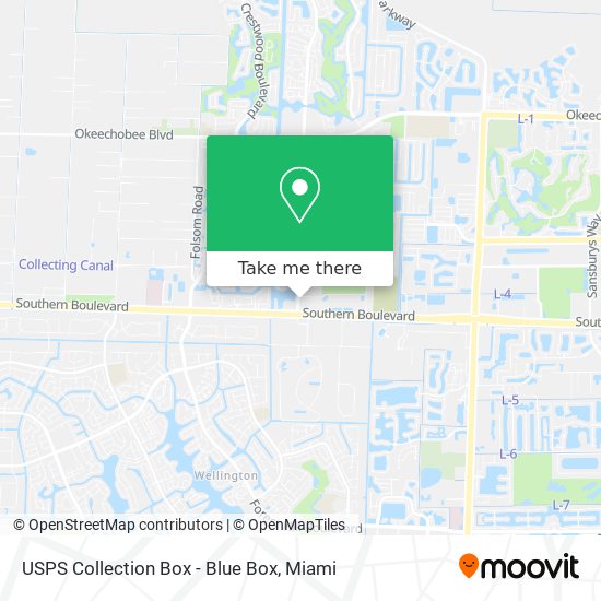 USPS Collection Box - Blue Box map