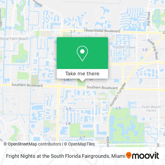 Mapa de Fright Nights at the South Florida Fairgrounds