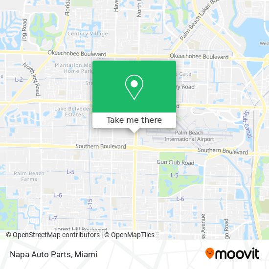 Mapa de Napa Auto Parts