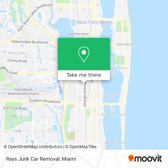 Rays Junk Car Removal map