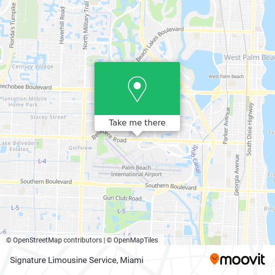 Mapa de Signature Limousine Service