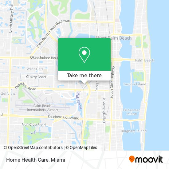 Home Health Care map