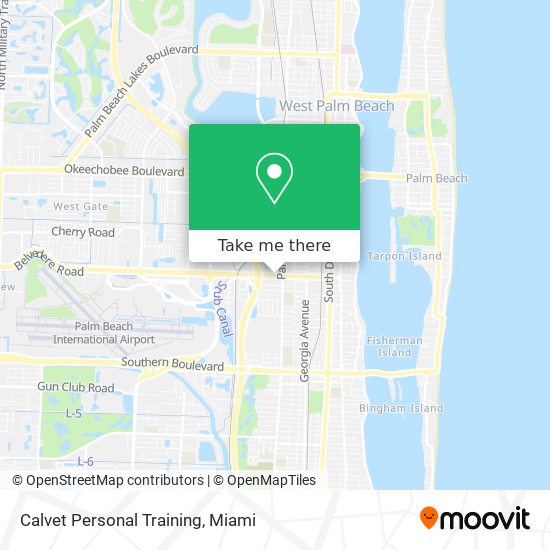 Calvet Personal Training map