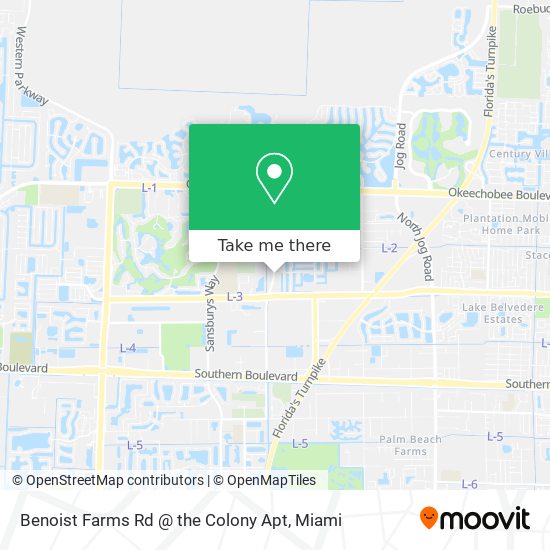 Benoist Farms Rd @ the Colony Apt map
