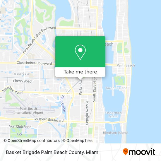 Mapa de Basket Brigade Palm Beach County