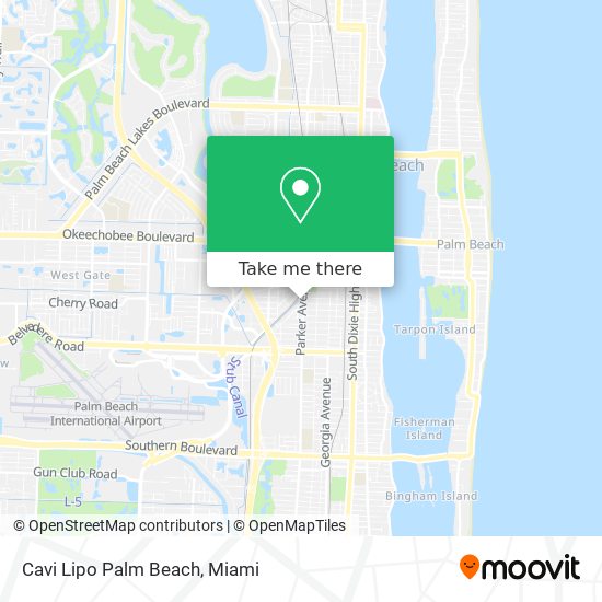 Cavi Lipo Palm Beach map