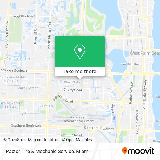 Paxtor Tire & Mechanic Service map