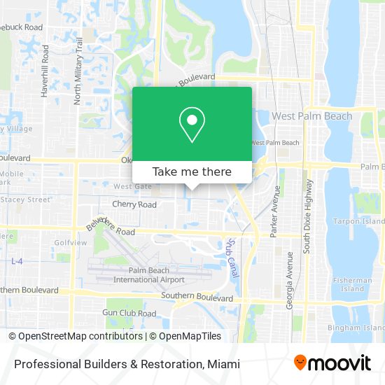 Professional Builders & Restoration map