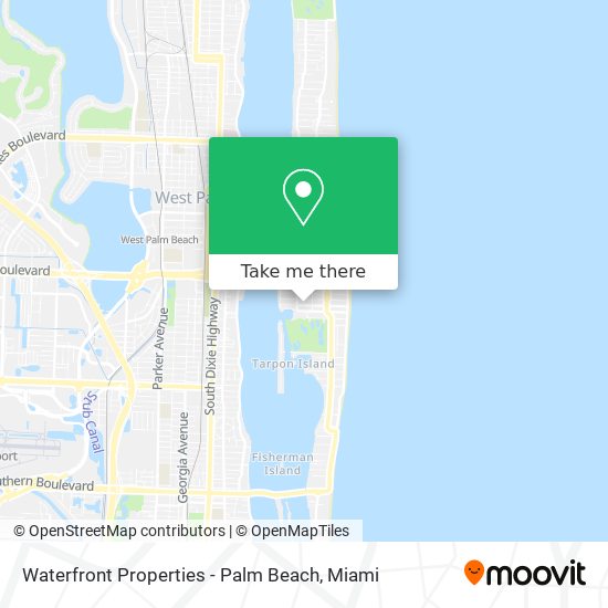 Waterfront Properties - Palm Beach map