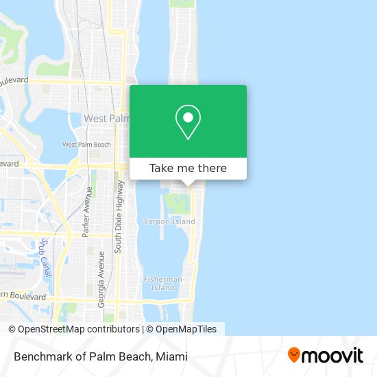 Benchmark of Palm Beach map