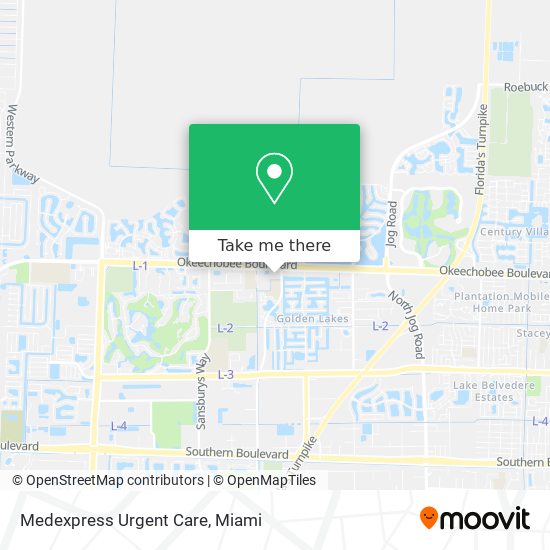 Mapa de Medexpress Urgent Care