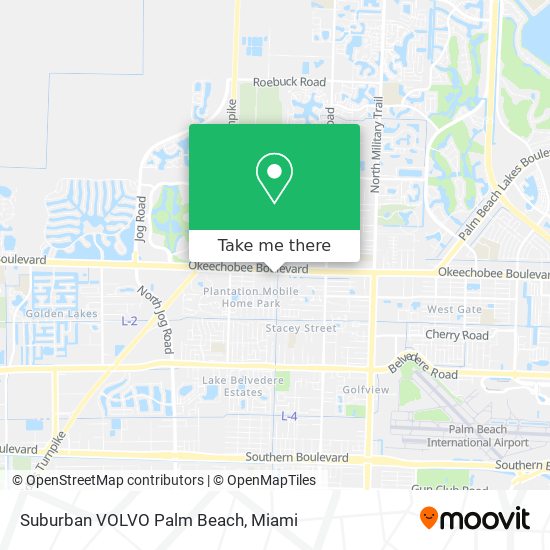 Mapa de Suburban VOLVO Palm Beach