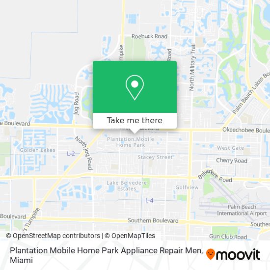 Mapa de Plantation Mobile Home Park Appliance Repair Men