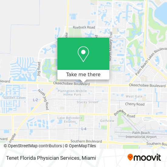 Mapa de Tenet Florida Physician Services