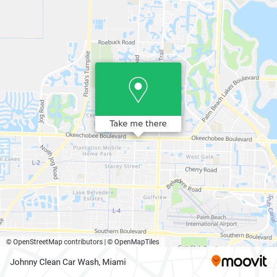 Johnny Clean Car Wash map