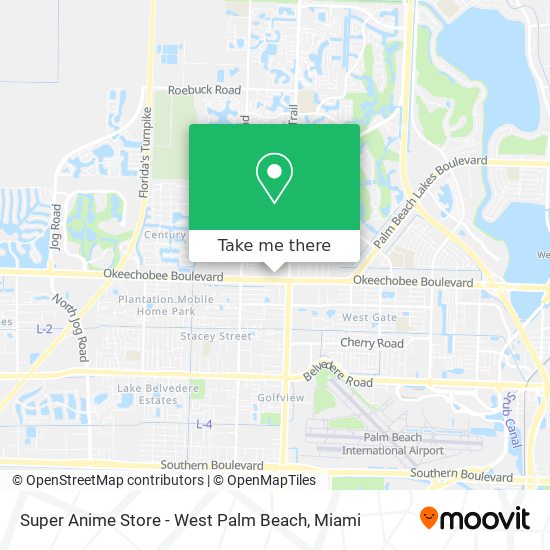 Mapa de Super Anime Store - West Palm Beach