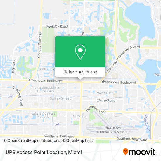 UPS Access Point Location map