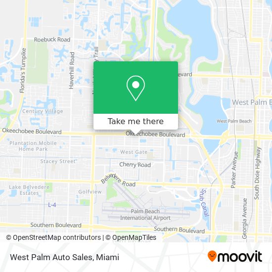 West Palm Auto Sales map
