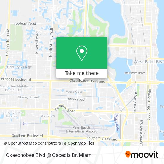 Mapa de Okeechobee Blvd @ Osceola Dr