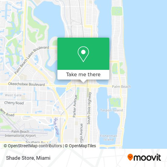 Cómo llegar a Shade Store en West Palm Beach en Autobús o Tren?