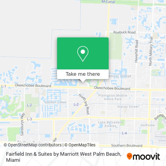 Mapa de Fairfield Inn & Suites by Marriott West Palm Beach