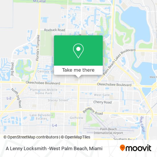 A Lenny Locksmith -West Palm Beach map