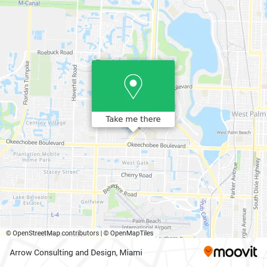 Arrow Consulting and Design map