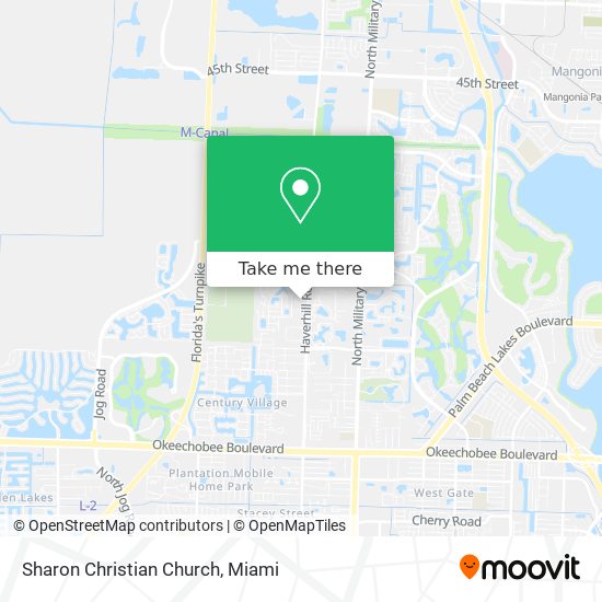 Sharon Christian Church map