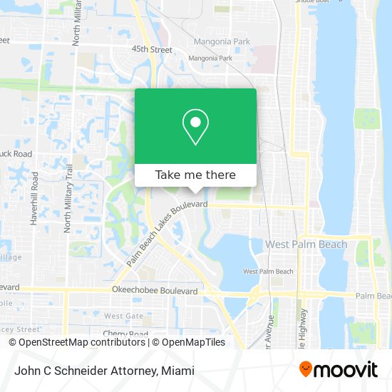 John C Schneider Attorney map