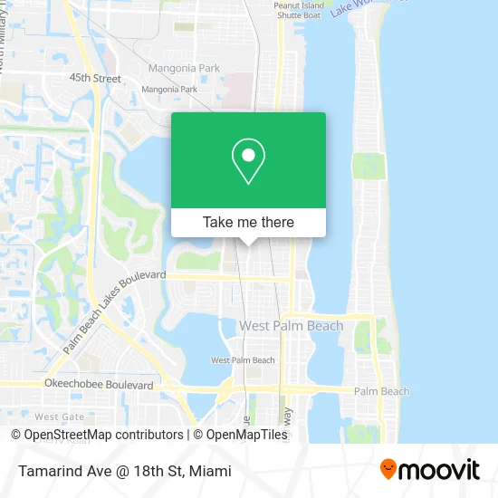 Tamarind Ave @ 18th St map