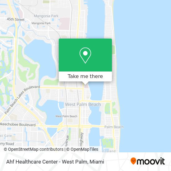 Ahf Healthcare Center - West Palm map