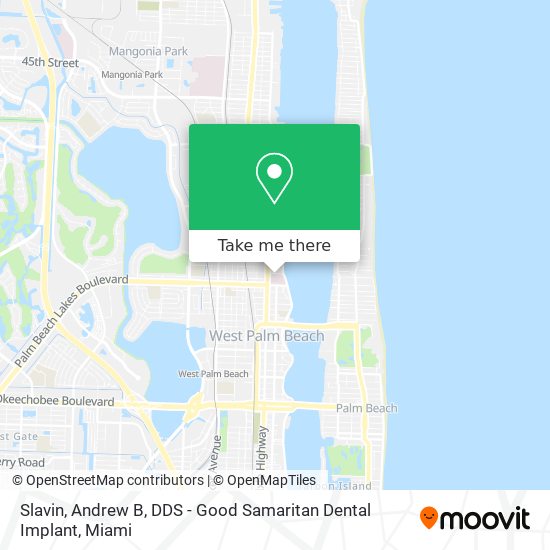 Mapa de Slavin, Andrew B, DDS - Good Samaritan Dental Implant