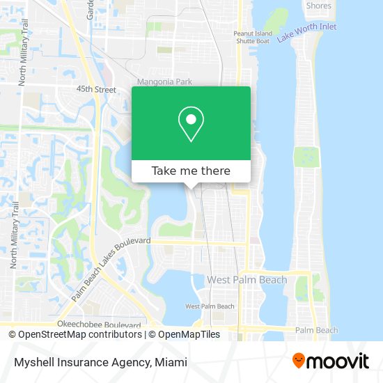 Myshell Insurance Agency map